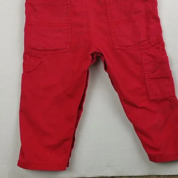 OshKosh B'gosh Red Bib Overalls Baby Boy - Picture 4 of 11